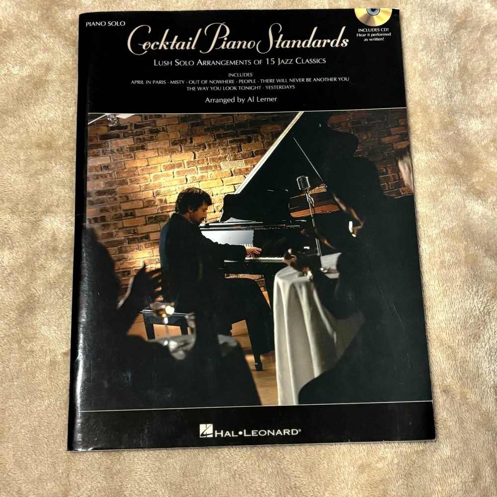Cocktail Piano Standards Book CD Al Lerner Hal Leonard Jazz Piano Solo Sheet